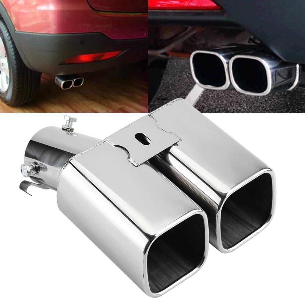 Stainless Steel Car Dual Outlet Exhaust Pipe Muffler Tip Rear Tail Throat for Toyota Alphard