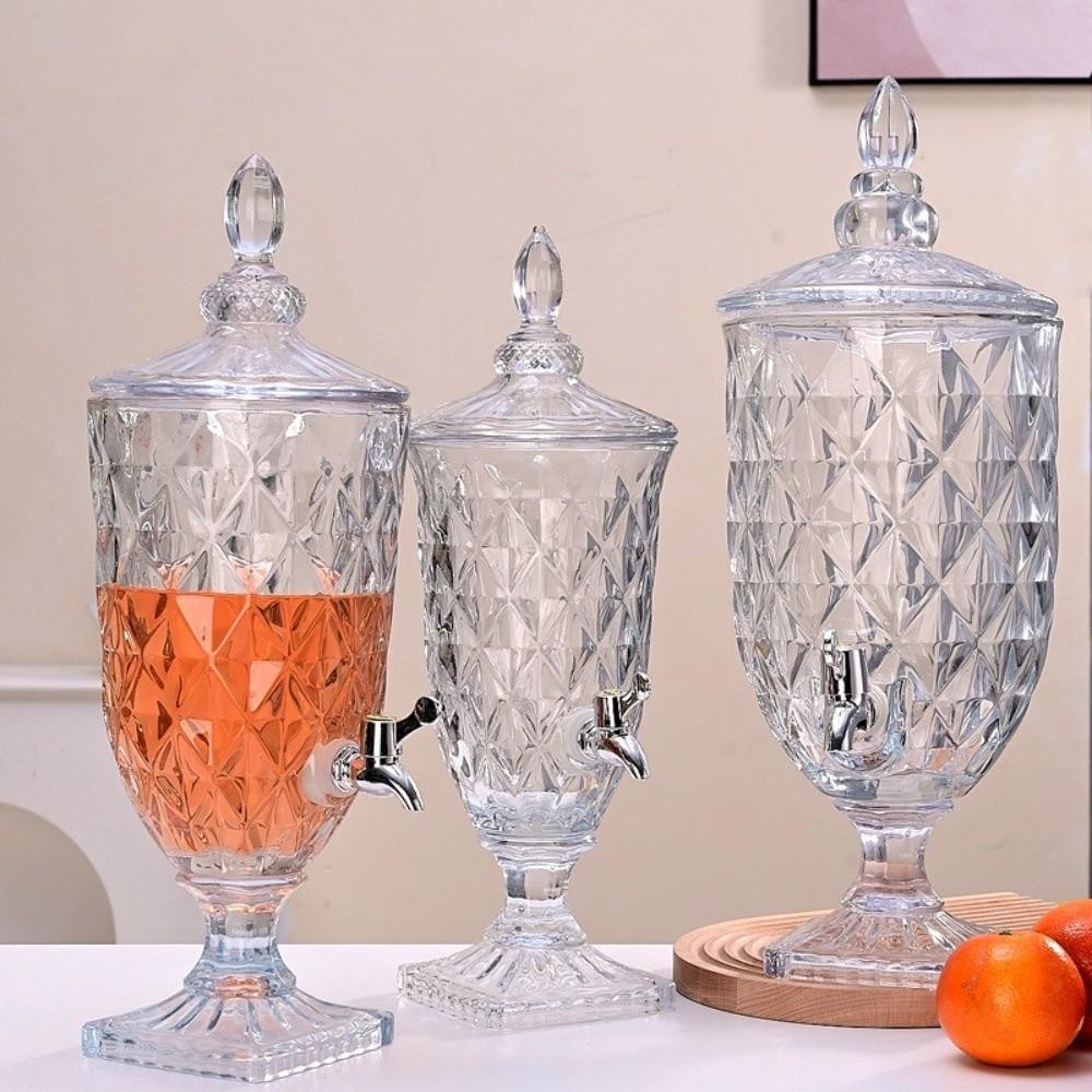 Klares Glas Wasserkaraffe Große Kapazität Eisteekrug Robuster Saftkrug Heimdekoration