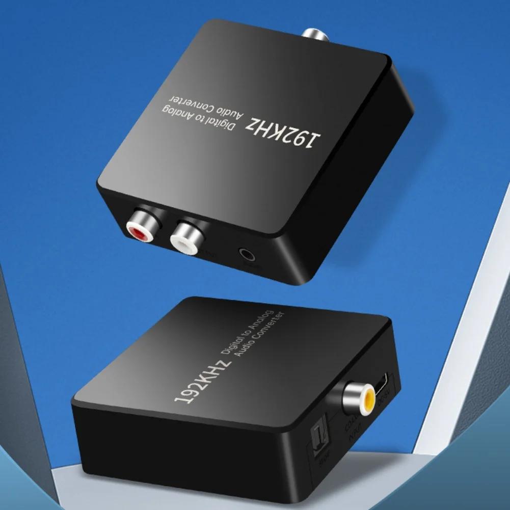 Coaxial Audio Converter SPDIF To RCA/3.5mm Stereo Adapter With Multiple Audio Output Options For TVs/Speakers, Headphones