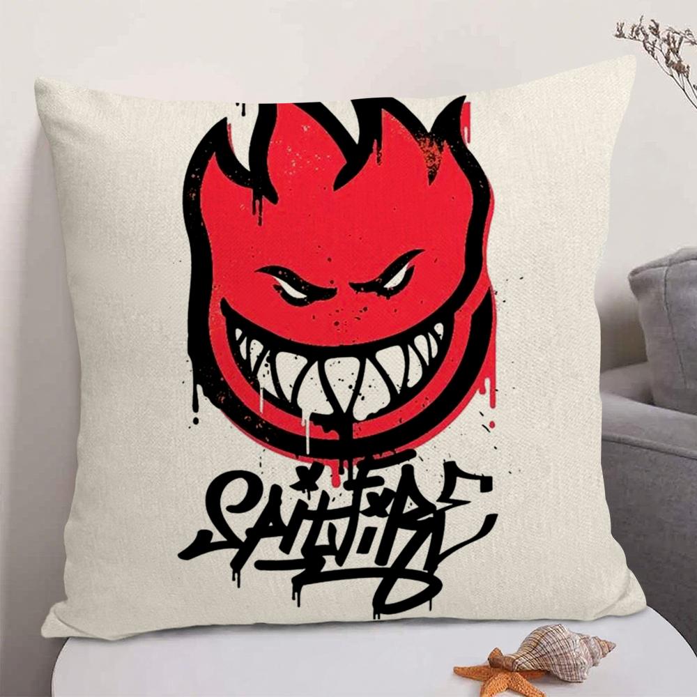 Fighter Aircraft SSpitfire Cushion Cover Natural Linen Organic Fabric DoubleSided Printing Sofa Home Decor Gift Pillow Case