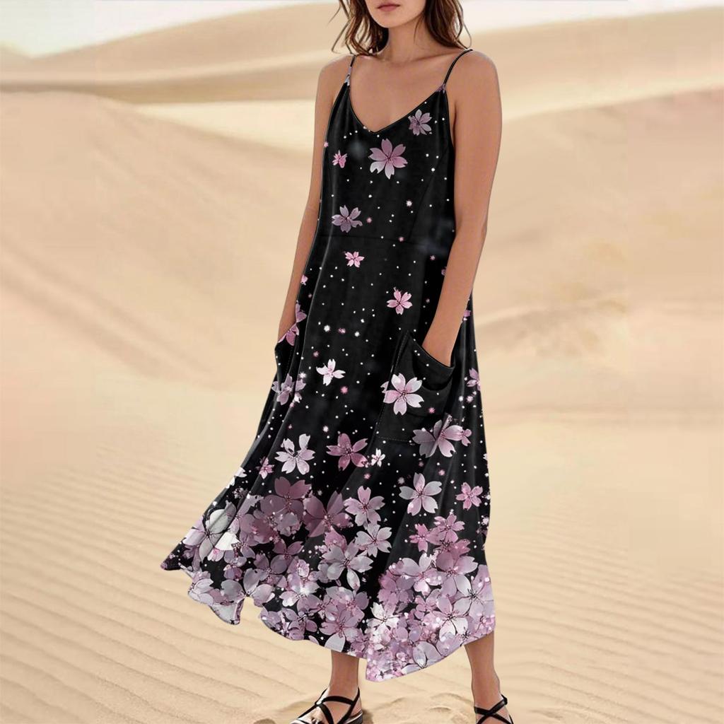 Women's Summer Dress Casual Loose Long Beach Vacation Dresses