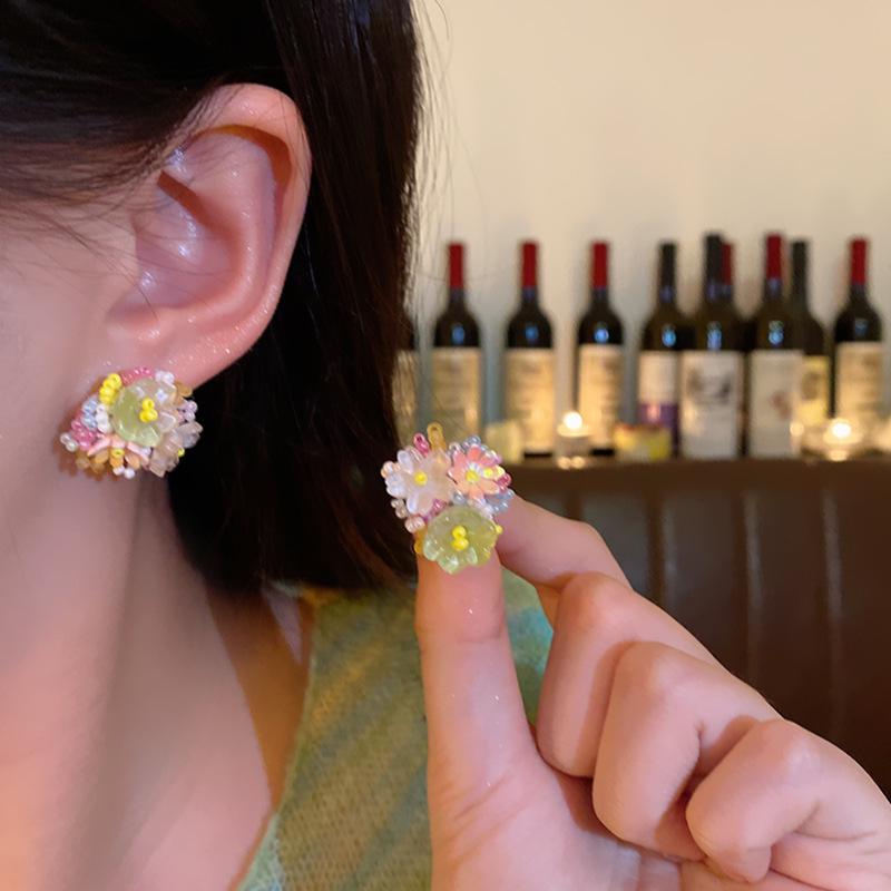 

Летние милые серьги с цветами: Универсальные серьги-гвоздики высокого класса с иглой из серебра 925 пробы