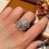 European and American Rose Ring, Adjustable Opening, Shiny Ring for Women, Engagement Gift Fashion Explosion