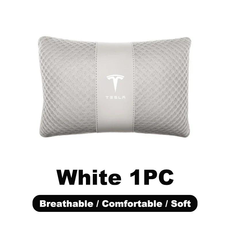 Car Sticker 2025 Hot Car Memory Foam Neck Pillow Protection Lumbar Backrest Cushion For Tesla Model 3 Model S X Y Roadster Space
