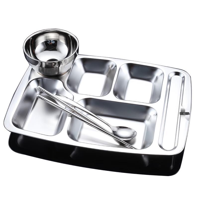 304 Stainless Steel Divided Lunch Tray