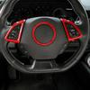 4x Red Steering Wheel Decorative Cover Trim Set For Chevrolet Camaro 2017+ ABS