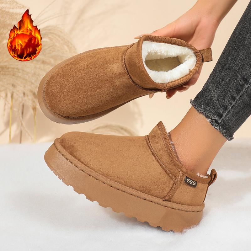 Winter New Warm Boots Fur Women's Snow Boots Thick Bottom Warm Boots Men's and Women's Winter Short Boots Large 43 Fashion