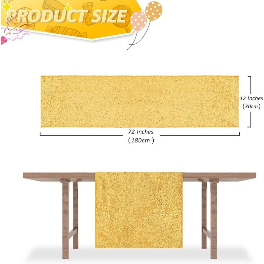Table Runners 4 Pieces 30x180cm Glitter Dining Table Runner Sequin Table Cover Runners for Party Wedding Birthday Bridal Shower Decorations