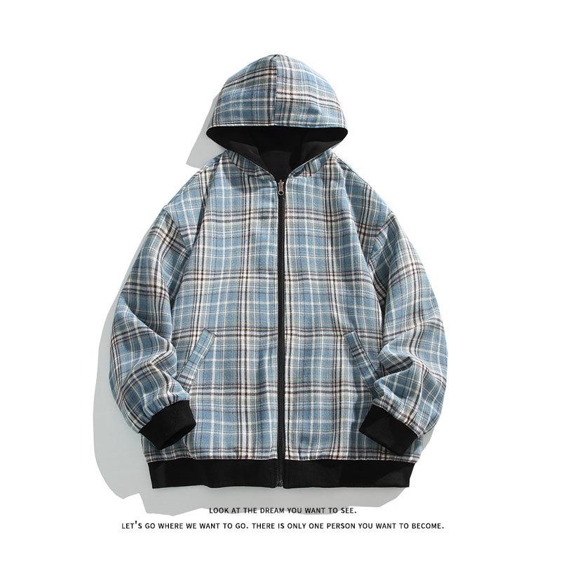 2026 Men's Double-Sided Hoodie Cardigan - Autumn/Winter Loose Fit, Plus Size, Unisex Casual Top
