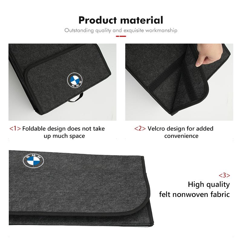 For BMW Car Trunk Large Capacity Multiuse Organizer Box Auto Tools Storage Folding Bags G30 G20 M3 M5 E91 E92 E93 E36 E70 X3 X4 YY8