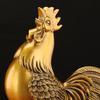 Prosperous Golden Rooster Ornament: Zodiac Rooster Display for Living Room or Office