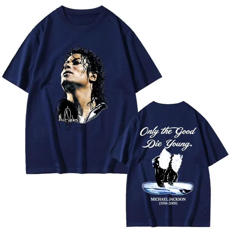 2026 Michael Jackson Král Popu Tričko Pánské Dámské Vintage Gotické Rockové Trička Pánské Punkové Oversized Krátký Rukáv Trička Streetwear