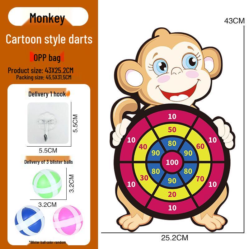 Children's Indoor/Outdoor Sticky Dartboard Set: Target Throwing Toy for Parent-Child Interaction