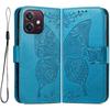 Flip Case for Oppo A40 / Oppo A40m, Butterfly, Blue