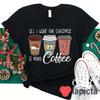 All I Want For Christmas Is More Coffee Teacher T Shirt Life Vintage Designer Clothes Casual Soft Graphic Versatile