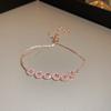 Zircon Round Geometric Flower Bracelet Vintage Style Bracelet Light Luxury High-End Hand Jewelry For Women