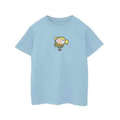 The Powerpuff Girls Girls Bubbles Flower Cotton T-Shirt