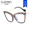 X Cat-Eye Metal Eyeglass Frame: 2022 Anti-Blue Light, Large Retro Plano Glasses – European & American INS Trend.