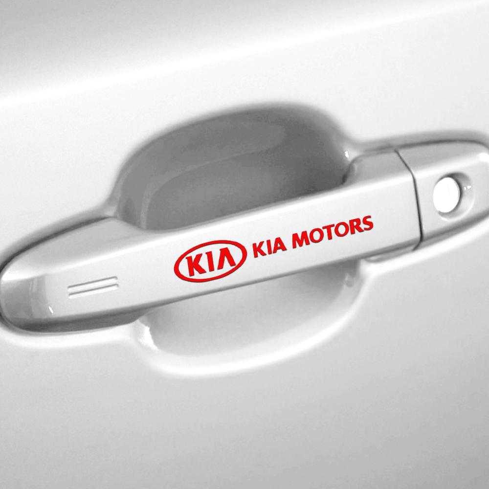 AABIW1 4PC Car Door Handle Decorative Sticker Vinyl Decal For Kia Sportage Rio Sorento Soul Ceed Forte Cadenza Cerato K1 K2 K3 K5 K6 K9