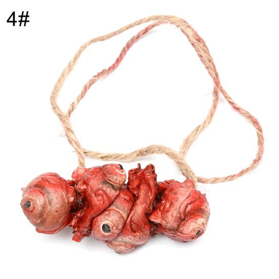 Realistic Bloody Hand Lung Body Organ Necklace Hanging Decor Halloween Props