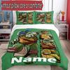 3-teiliges Bettbezug-Set (1 * Bettbezug + 2 * Kissenbezug, ohne Kern), Benutzerdefiniertes Namens-Gamer-Muster Bettwäscheset, Schlafzimmer-Dekoration Geschenk für Zuhause