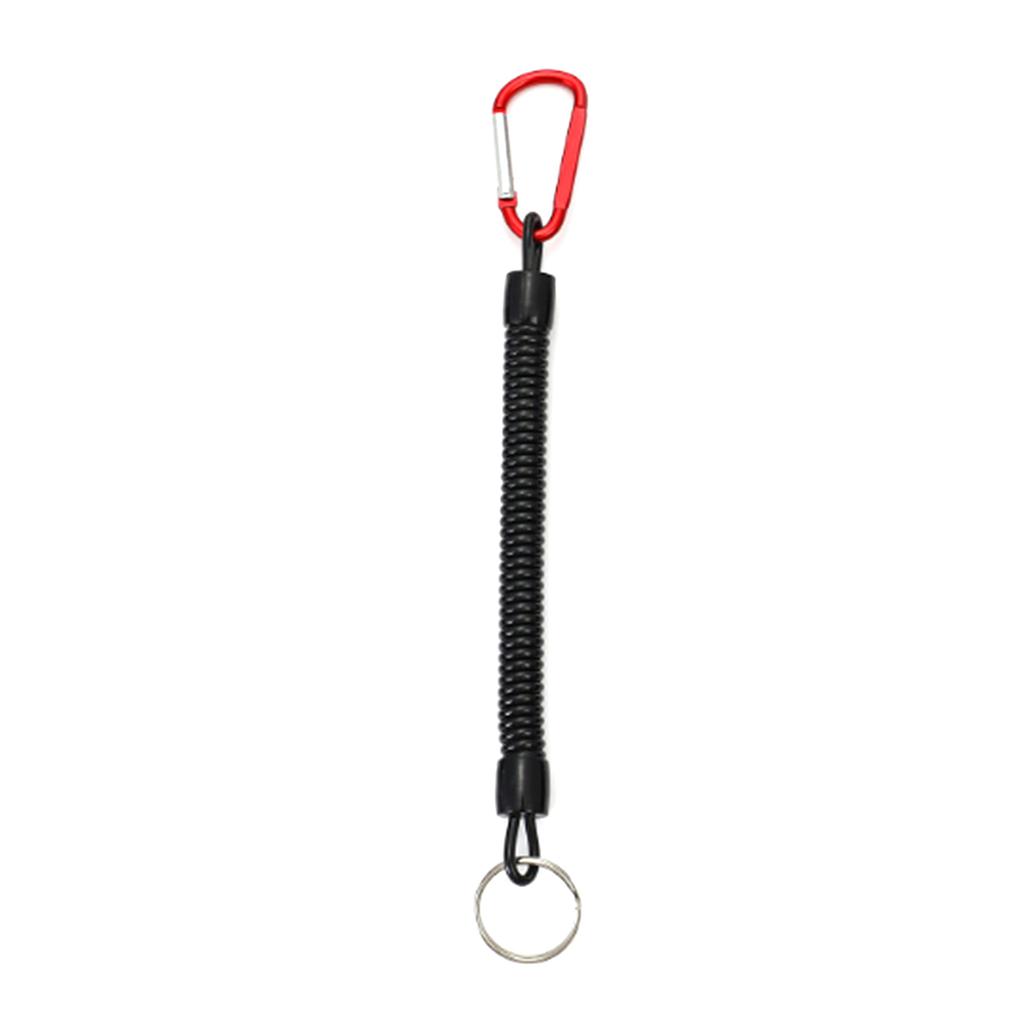 5Pcs Fishing Lanyards with Carabiner Fishing Coil Lanyard Fishing Tool Retractable Safe Rope for Pliers Boating Tools