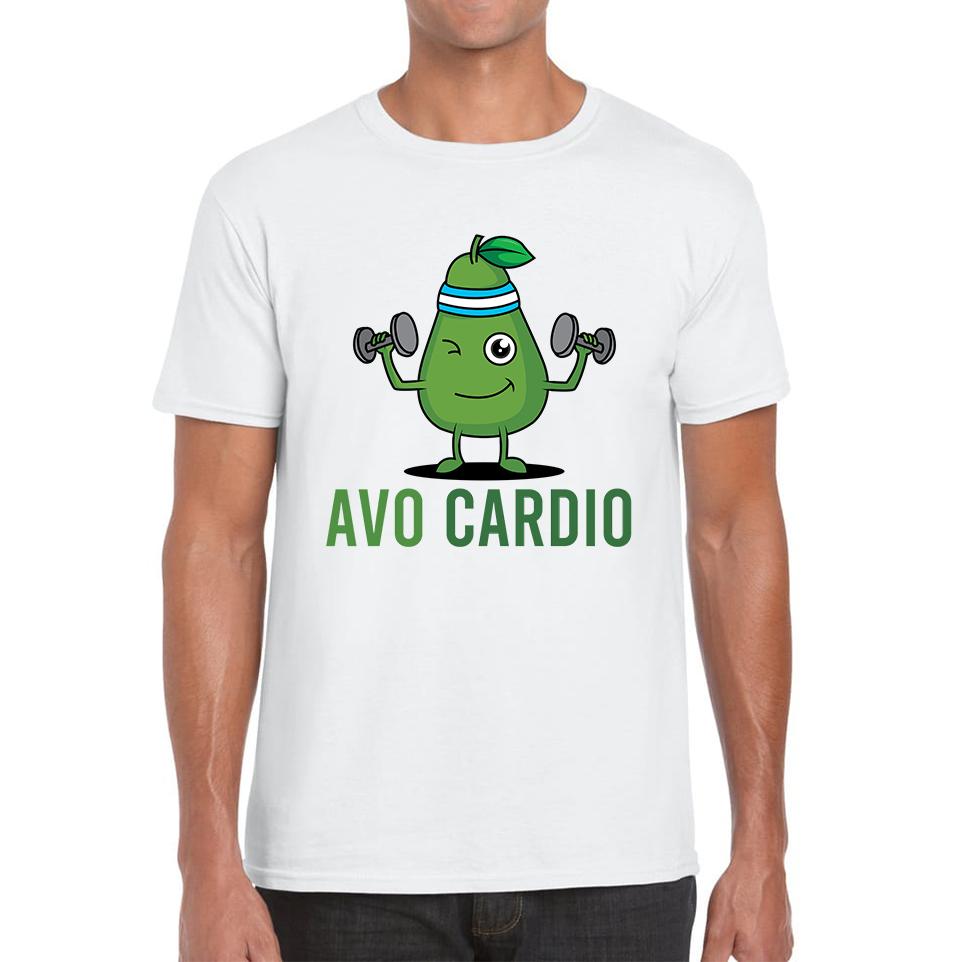 Avo Cardio Funny Avocado Fitness Unisex Mens T Shirt Womens Tops Tees 2XL