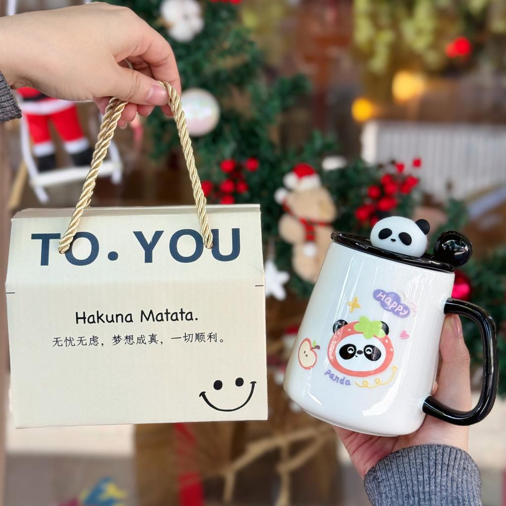Weihnachtsgeschenk Mädchen Keramiktasse süße Tasse Souvenir praktisch Kinder neue Wassertasse 2025 Jungen
