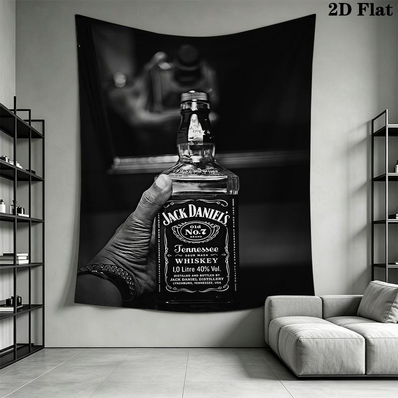 Jack Daniel'S Tennessee Whiskey Wandteppich Mode Druck Hintergrundtuch Wandverkleidung Dekoration Ferienwohnung Weiche Dekoration Wandteppich Hintergrundtuch