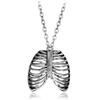 1Piece Novelty Gothic Vintage Rib Cage Necklace Anatomical Skeleton Goth Punk Retro Necklace Jewelry for Women Girls