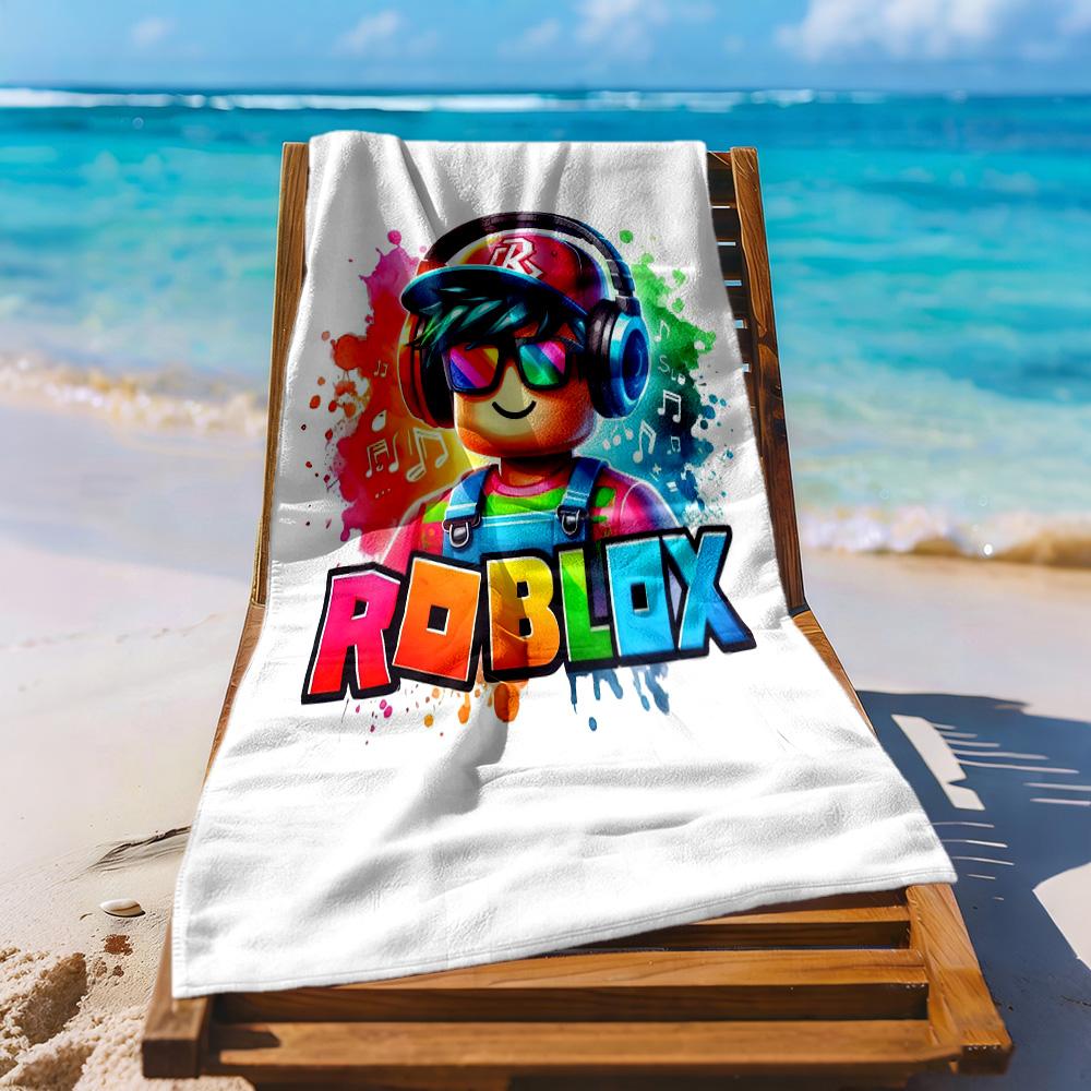 Roblox Beach Towel Soft Durable Quick-Dry Comfortable Lightweight Suitable for Sports, Travel, Swimming, Yoga, Bathroom, Beach, And Pool