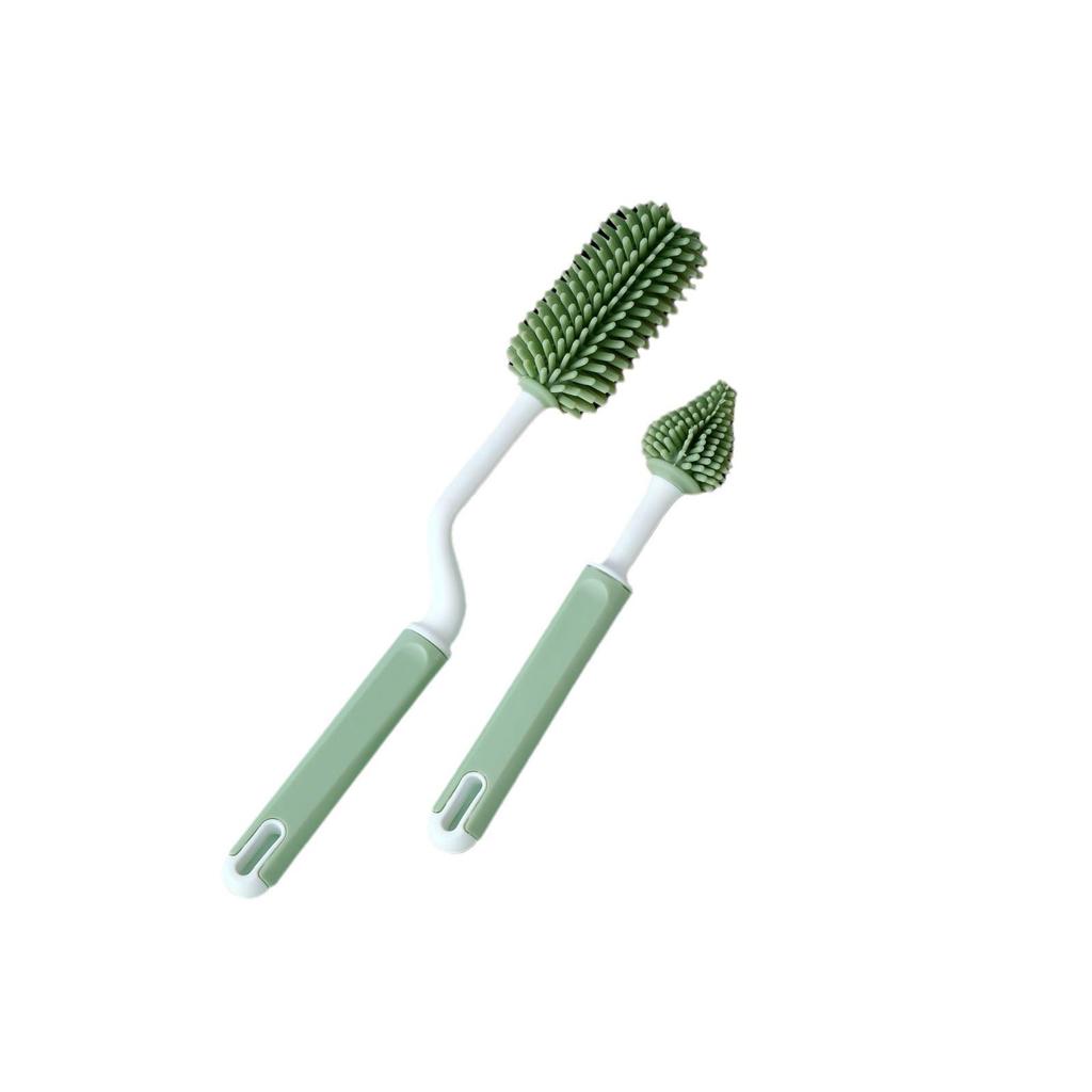 Silicone Rotating Baby Bottle and Nipple Brush Set
