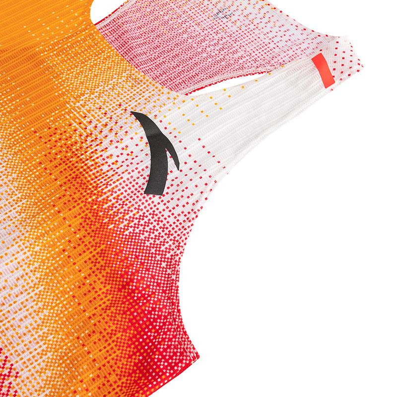 Anta Running Tank Tops Men's Neon Bright Red Crew Neck Thin 152535102R-1