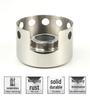 Portable Windproof Stainless Steel Alcohol Stove with Round Windshield for Outdoor Cooking