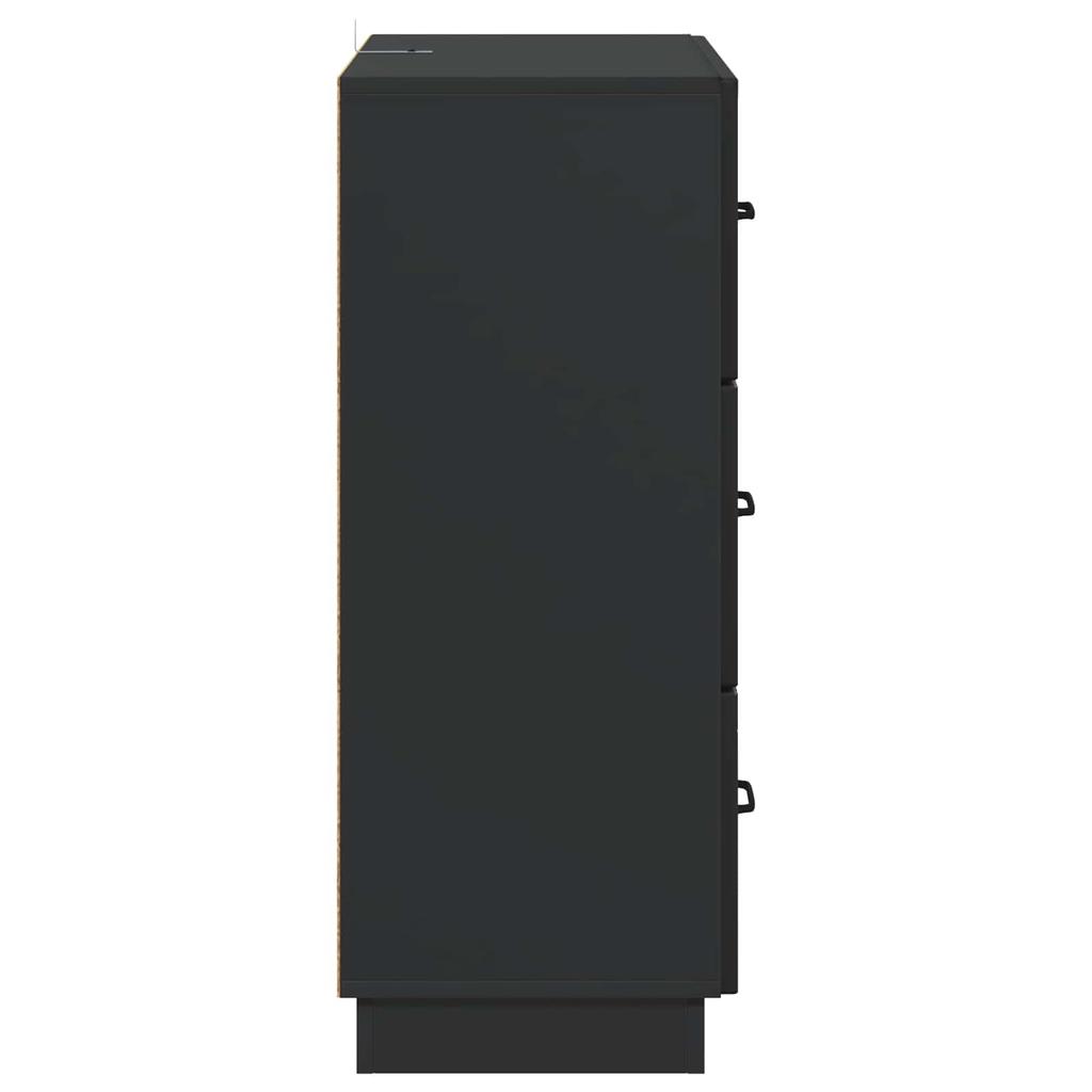 Drawer Cabinet Black 66 x 34.5 x 87 cm Particleboard