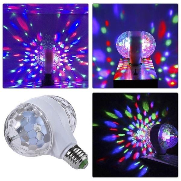 E27 6W Double-headed LED Ball Stage Light Rotating Lamp KTV Club Party Christmas Decoration
