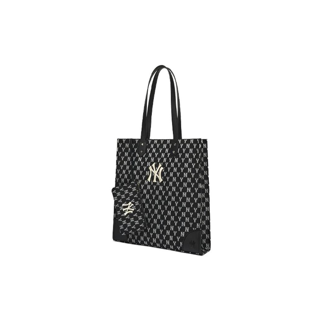 MLB Monogram Polyester Combo Bag , Tote Bag , Shopping Bag , Handbag , Shoulder Bag Large Unisex Black (Unisex) Shoulder Bags 3AORL031N 50BKS