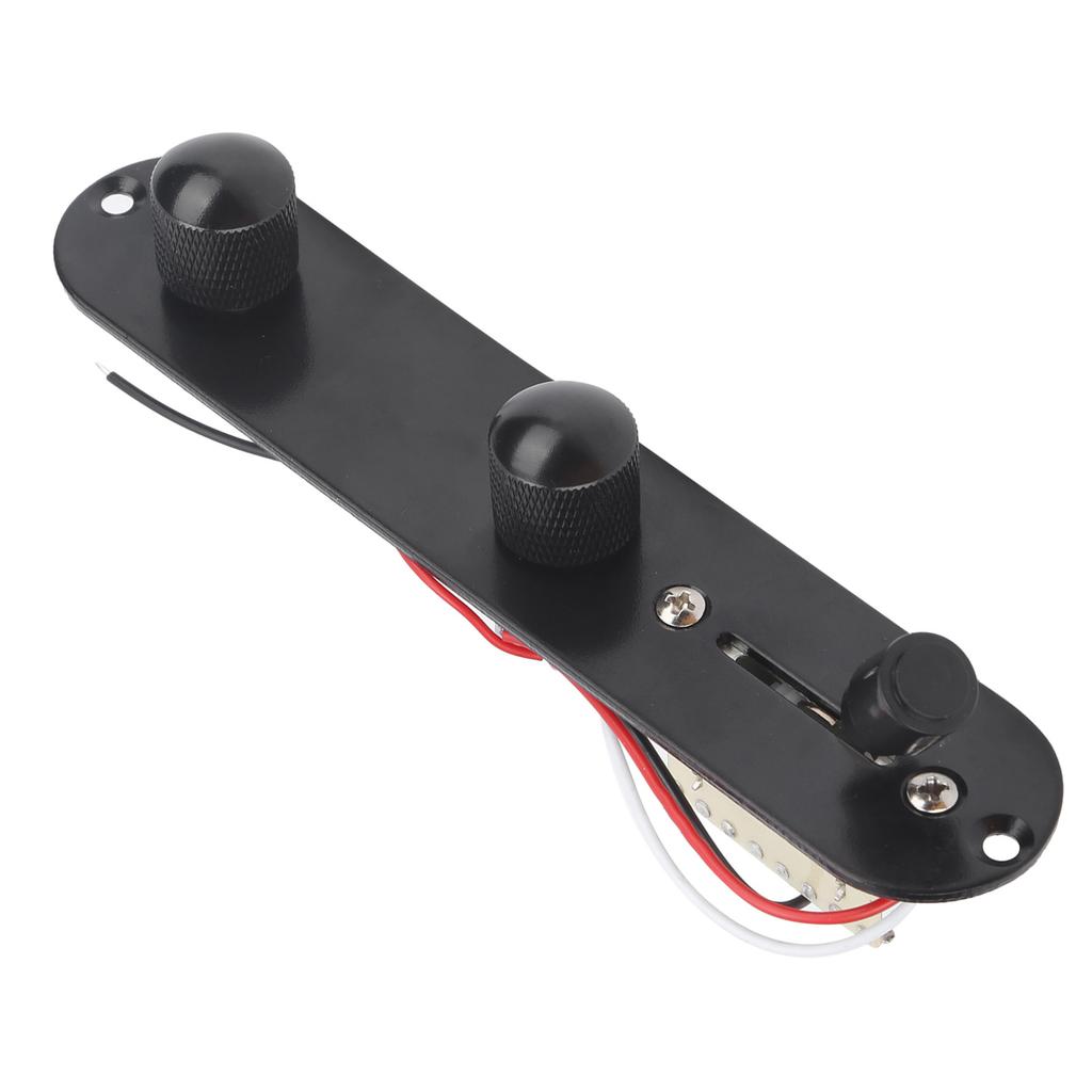 Guitar Control Plate Metal for TL Chrome Plated Prewired Circuit Board Replacement AccessoriesBlack