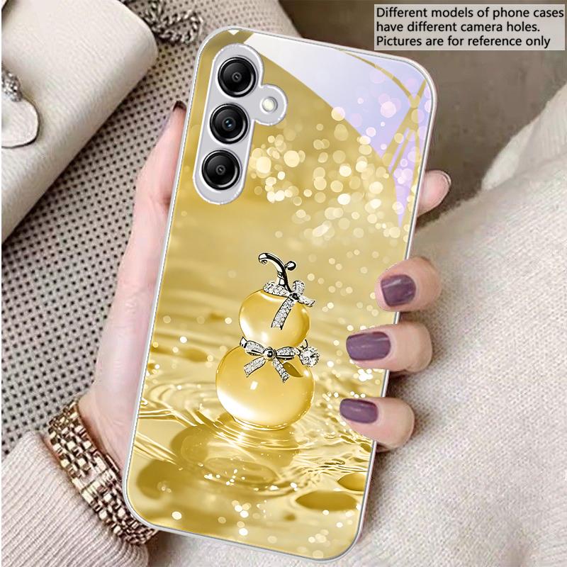 

Jade gourd pendant white For Samsung A 20 30 22 23 24 25 26 31 32 33 34 35 42 50 51 52 53 54 55 56 70 71 72 73 glass phone case Galaxy A31
