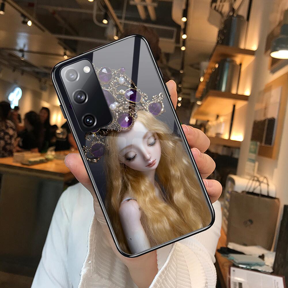 Krajews Creepy Dolls coque Tempered Glass shell Phone case For SamSung Galaxy S8 S9 S10E S20 S21 S5 S30 Plus S20 fe 5G Lite Ultr