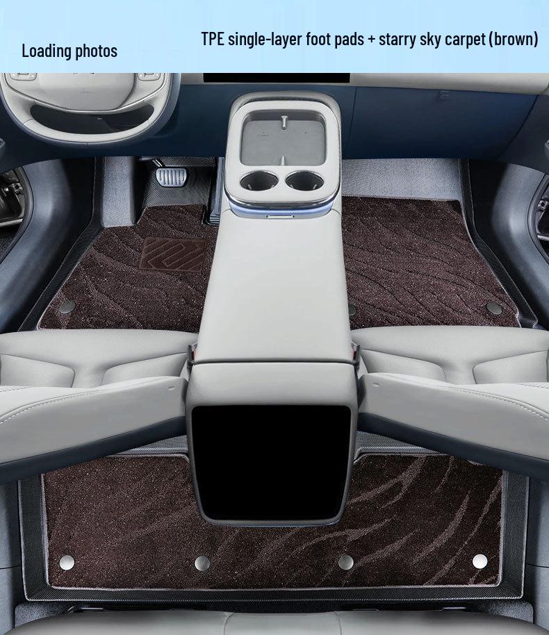 XPeng G7 Custom-Fit Double-Layer TPE Foot Mats, Fully Enclosed, 25 Designs, Original Car Color
