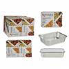 Aluminum Food Trays - Kinvara Skincare - Set of 12 - Silver - 2 L - 25.5x6.8x19 Cm - Lightweight - Durable