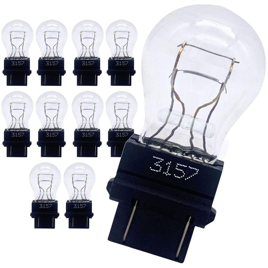 MSMint 10 Pcs Clear Double Sphere Wedge Valve for American Car 3157 3057/4157 Double