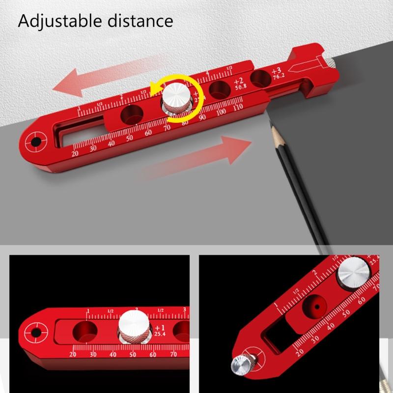 Woodworking Scribing Gauge Center Finder Ruler Scribing Circle Ruler Woodworking Compass Comaptible for w/ Woodturners B