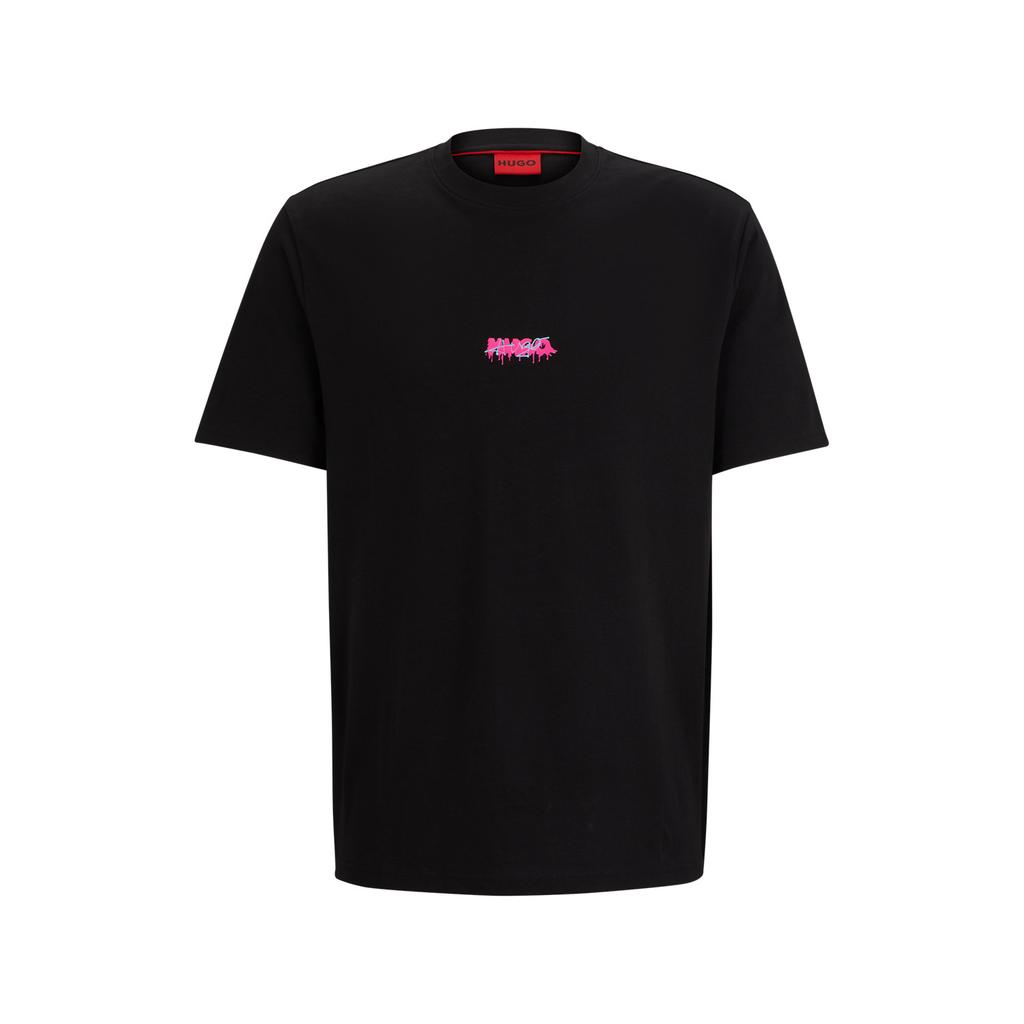 HUGO Graffiti Logo Short Sleeve T-Shirt Relaxed Fit 50509966_001