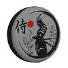 1 X Car Pu Leather Spare Tire Cover Japanese Samurai Warrior Retro King Of Sushi Bear Fit For Suzuki Toyota Jeep Katana Bushido