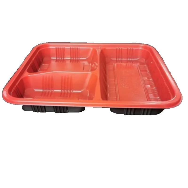 

Green String Disposable 3-Compartment Meal Boxes with Thickened Lid