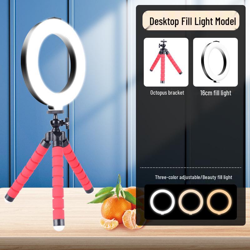Professional Phone Stand with Fill Light for Live Streaming & Self-Portraits