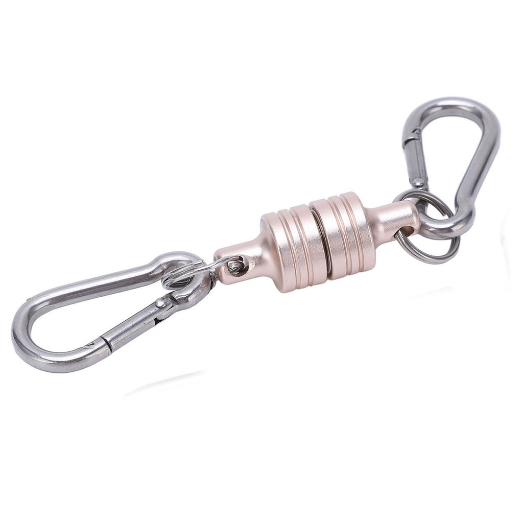 MagConnect 2KG Magnetic Release Detachable Pull Apart Keychain Secure Key Attachment to Bag Easy Access to Keys Silver