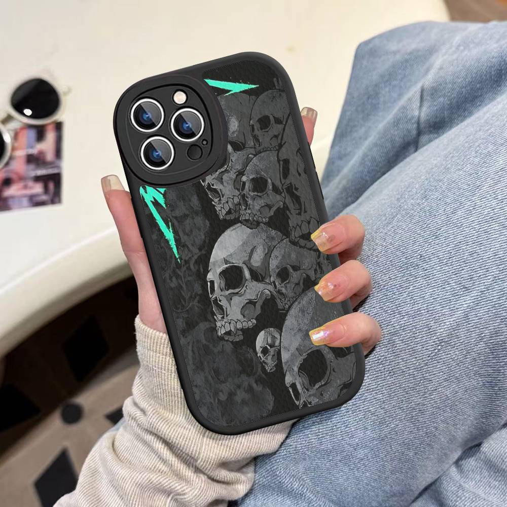 

M-Metallica For IPhone 16 15 14 13 12 11 Pro Max Plus Shockproof Leather Soft Phone Cover iphone XS MAX
